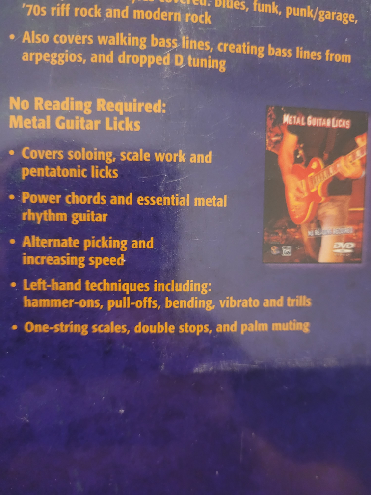 "SEALED" Metal Guitar Licks DVD Video Learn how to play 🎸 image indicator(3)