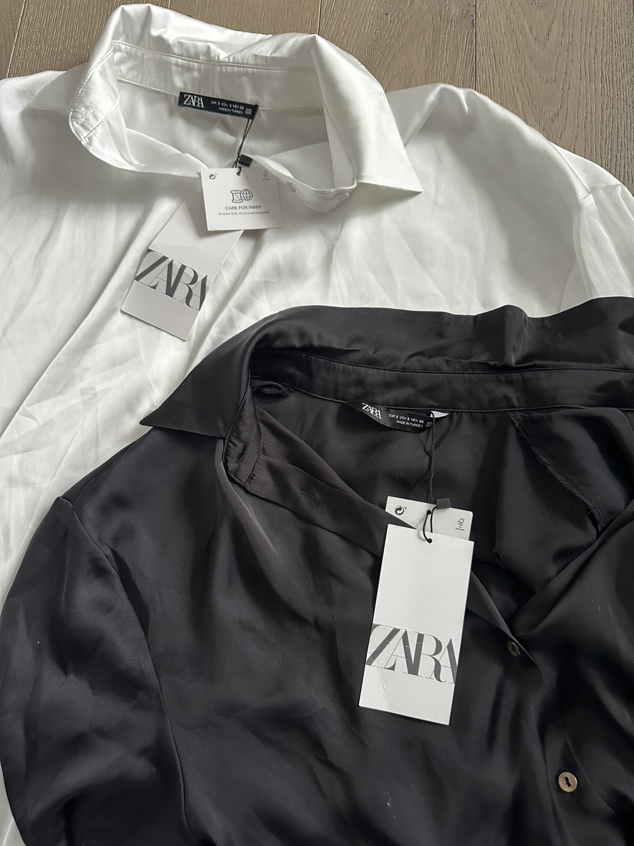 Zara - new woman’s silky tops - size small $80 for both - photo 2