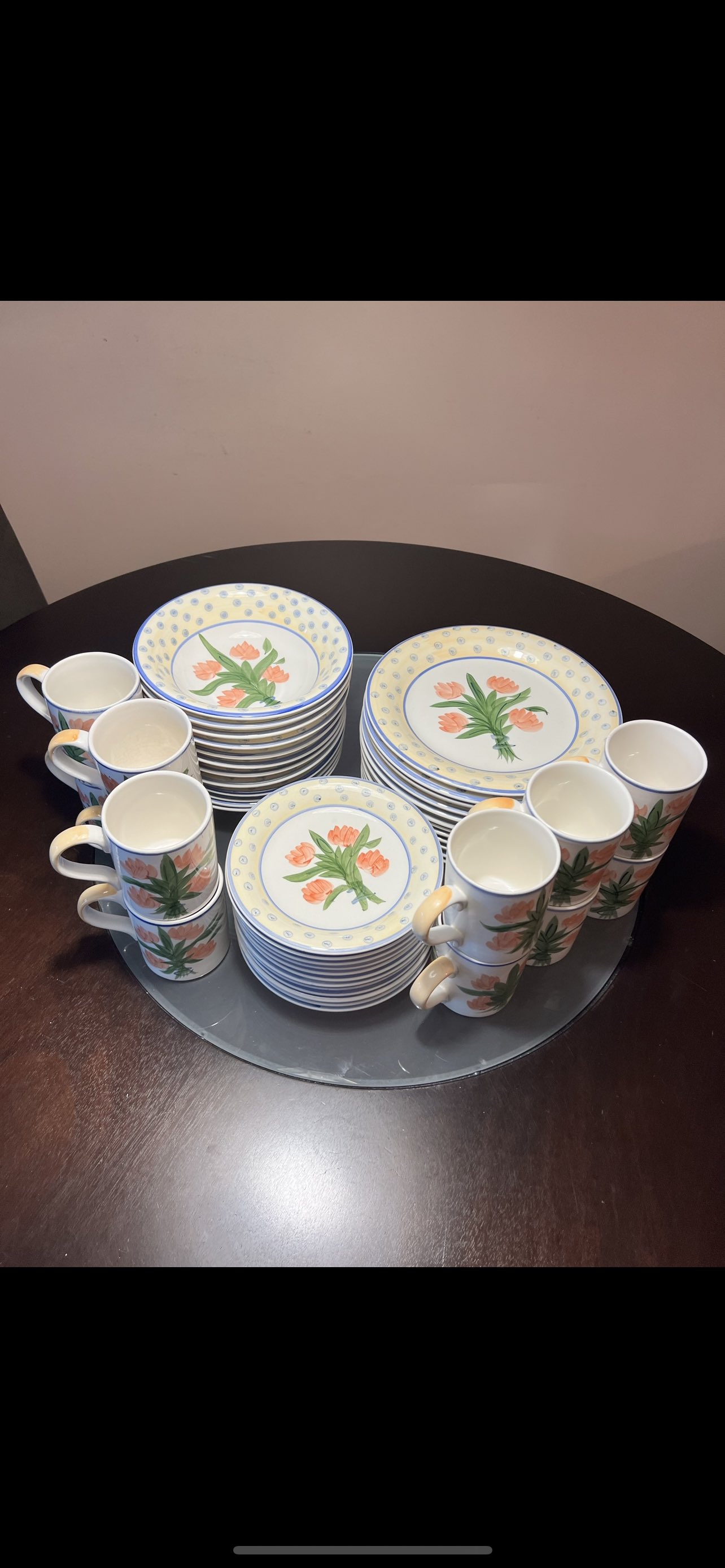 Dinnerware set for 12, serving for 4 is $40