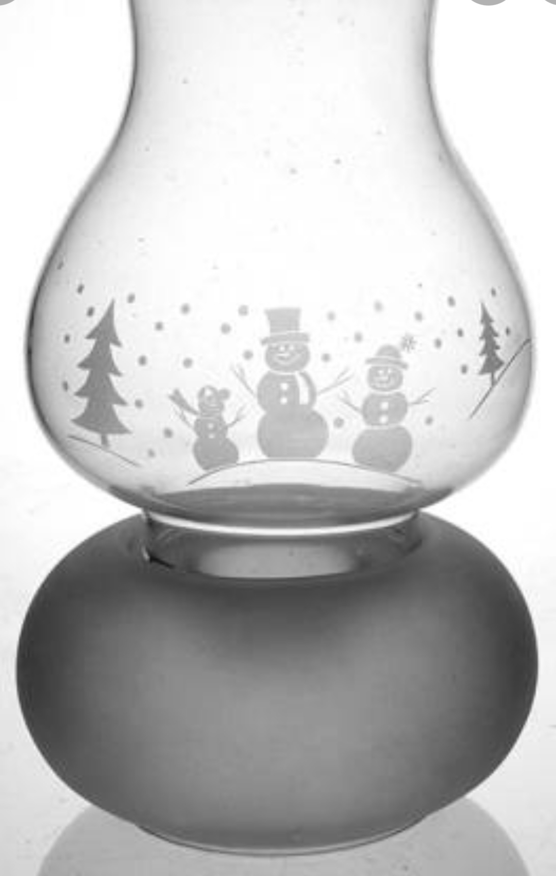 Princess House Christmas Crystal Hurricane Tea light holder image indicator(3)