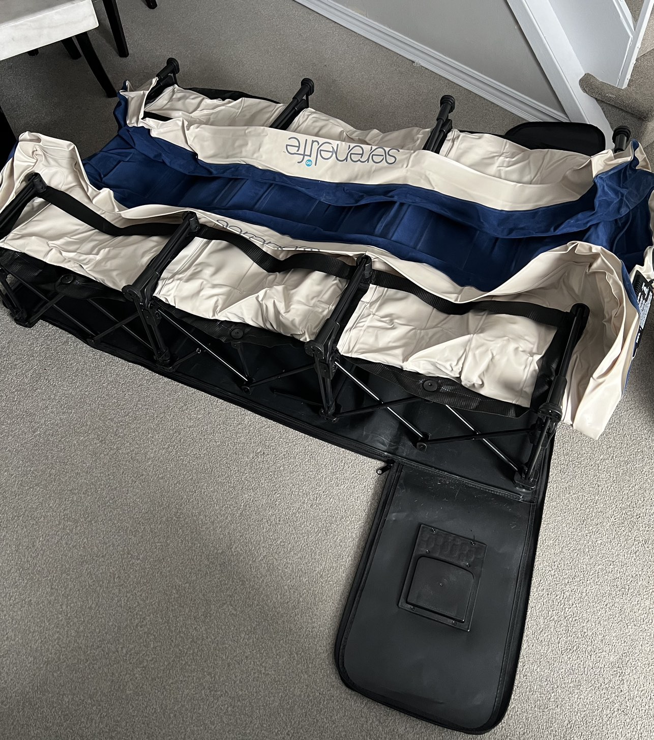 EZ Queen Air Mattress with Frame, Self-Inflate Air Bed image indicator(6)