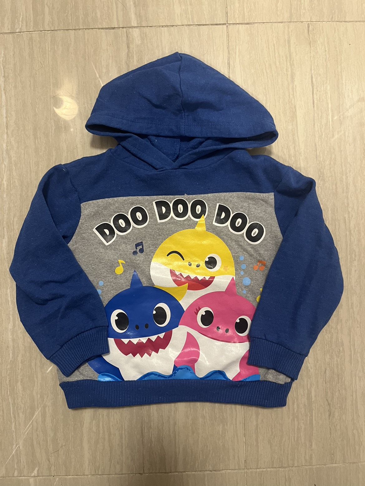 Toddler Baby Shark Blue Hoodie size 3T thumbnail