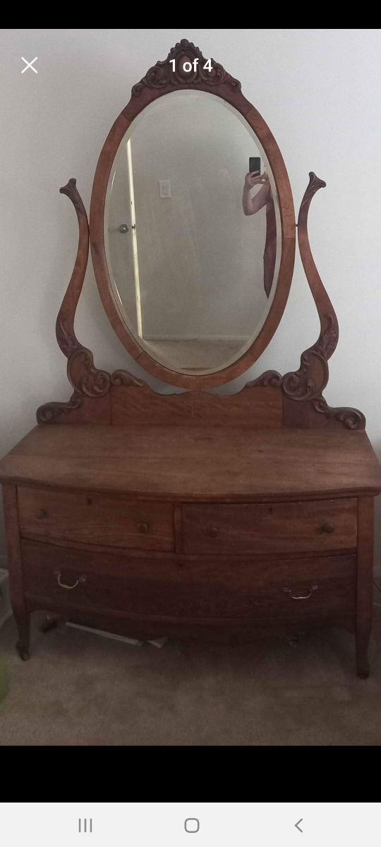 Beautiful  wooden antique dresser