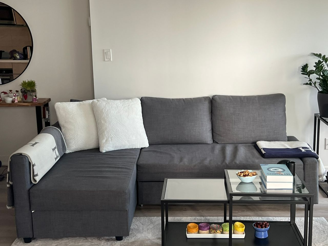 comfi L shape sofa with storage convertable bed