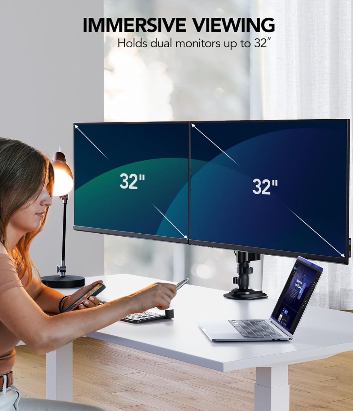 *NEW* 💻Dual Monitor Desk Mount 💻 - Fits up to 32” Monitors - photo 3