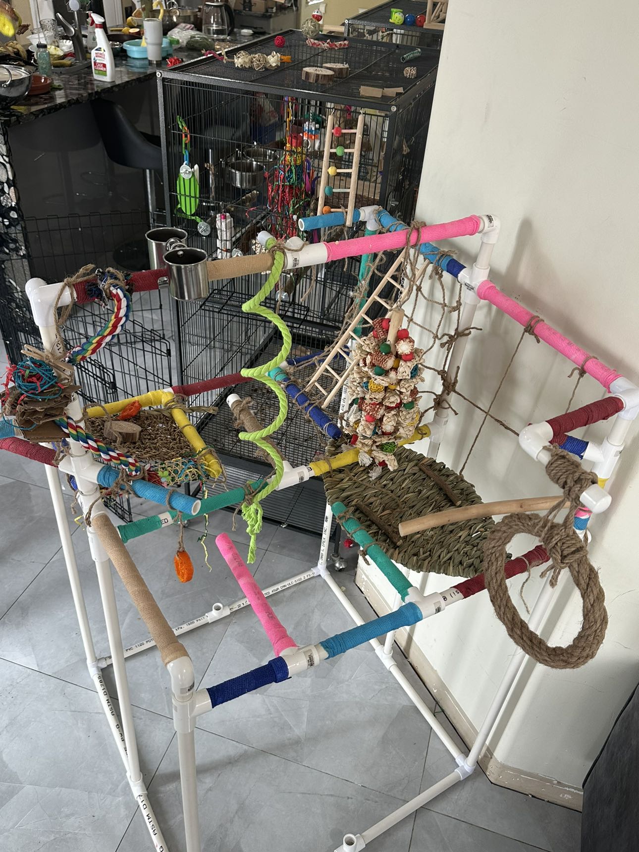 Bird play gym / parrot parrot stand - photo 4