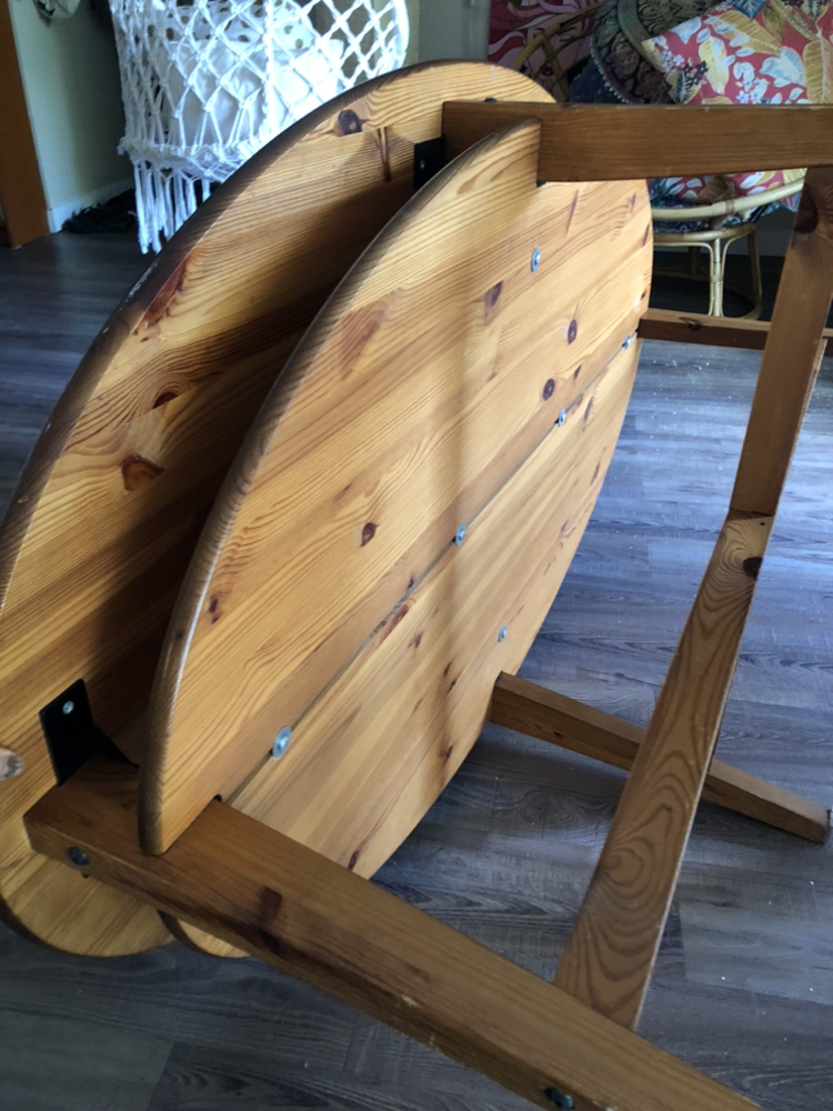 EXCELLENT WOODEN OVAL COFFEE TABLE IKEA - photo 5