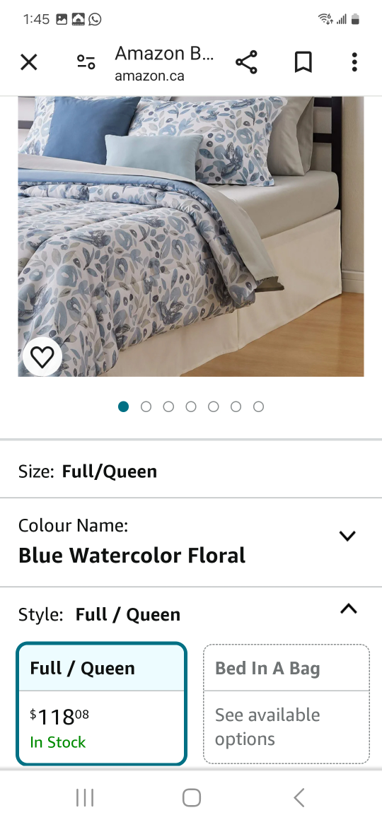 AMAZON BASICS 10 PIECE  COMFORTER SET. thumbnail