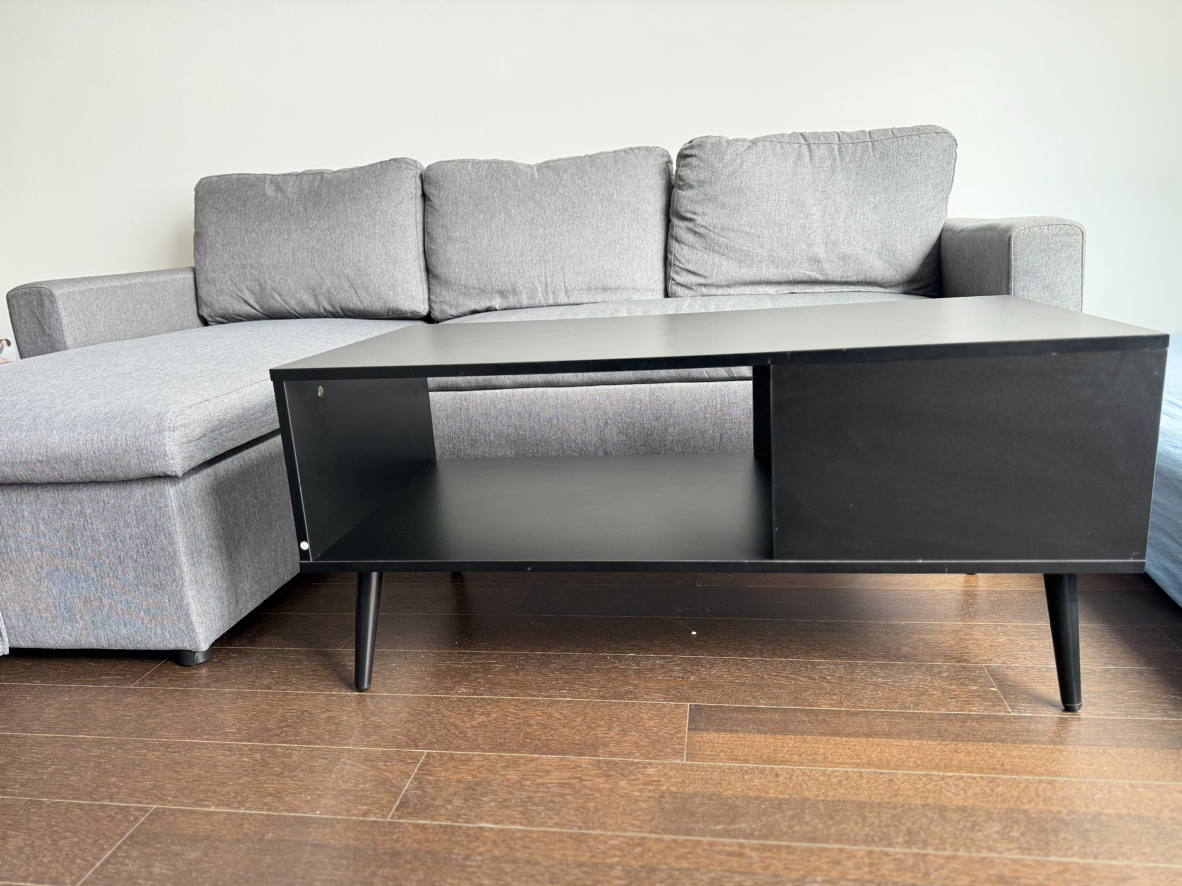3 Seater L-shaped sofa with storage and coffee table - photo 2