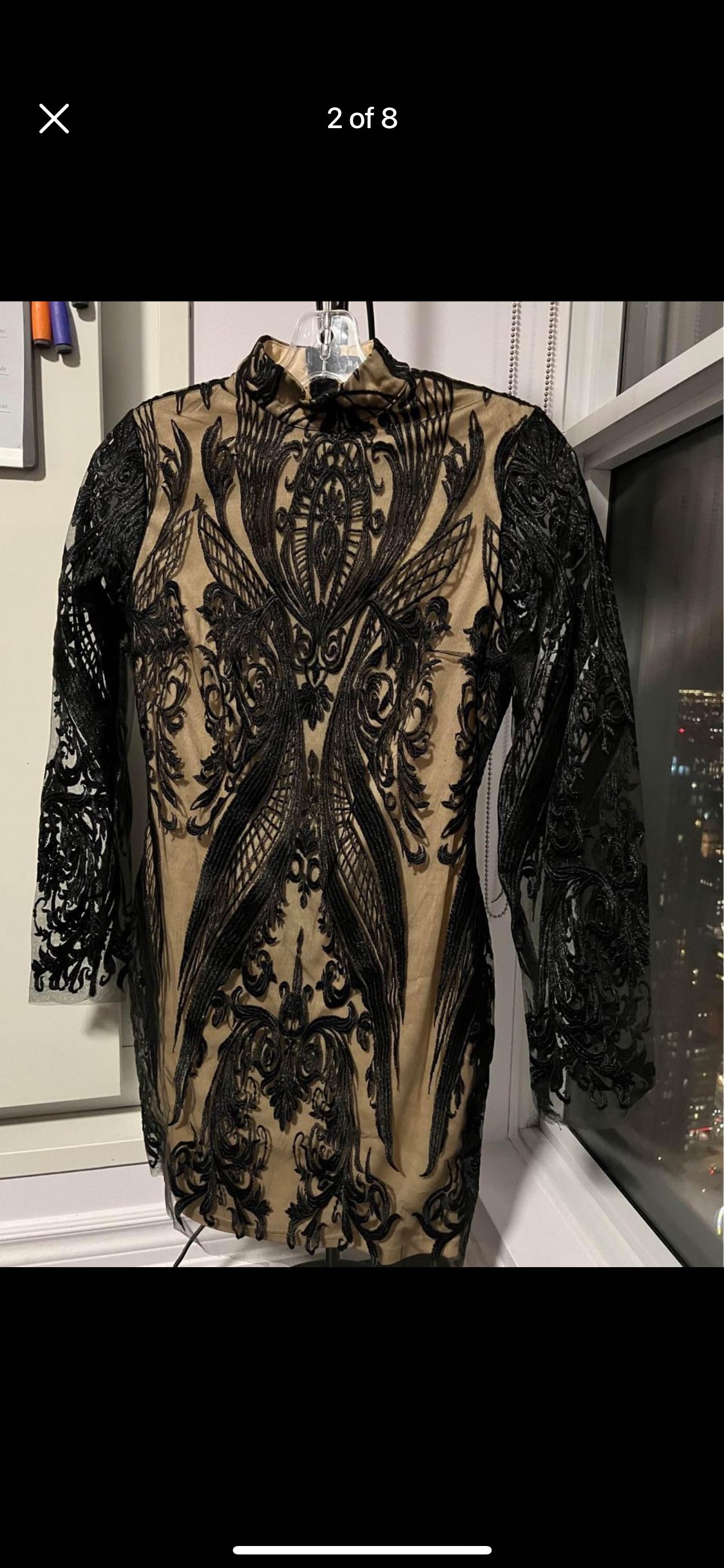 Honey black lace mini dress - cocktail dress image indicator(2)