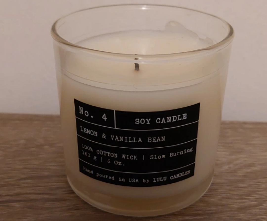 Lemon and Vanilla Bean Soy Candle - photo 2