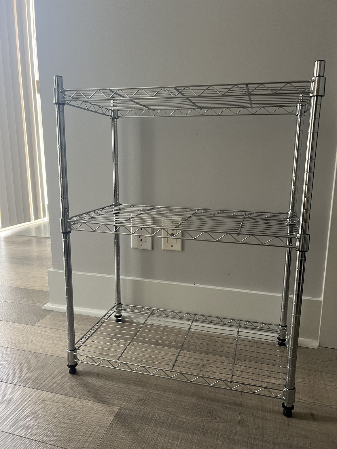 Metal 3-Tier Adjustable Wire Shelving Storage Unit