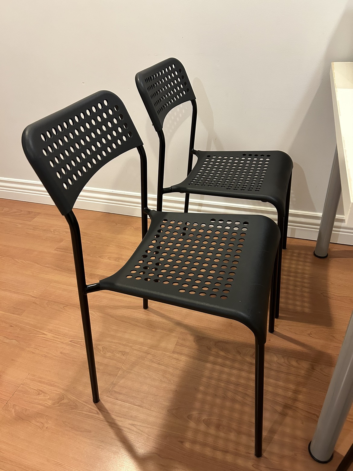 Ikea black chairs