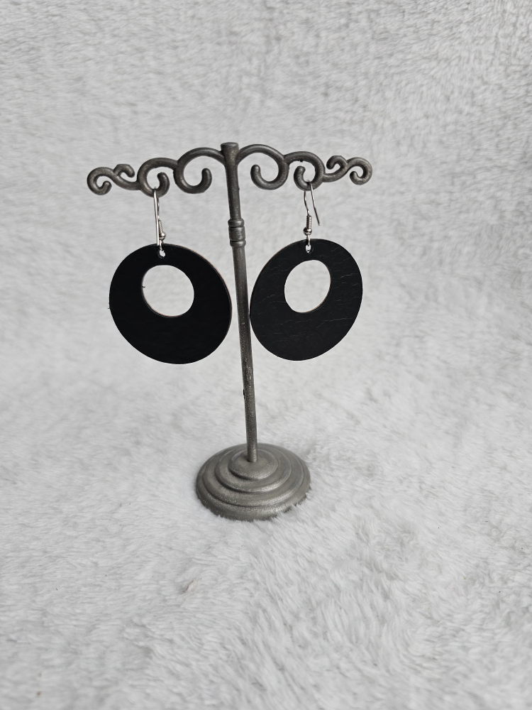 Artisan Handmade Multicolour Round Cutout Dangle Earrings image indicator(2)