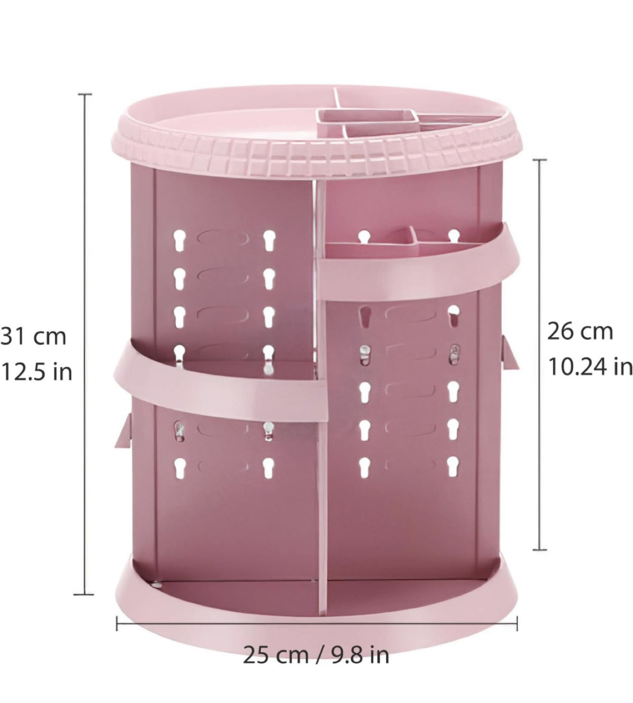 Adjustable rotating makeup organizer - photo 2
