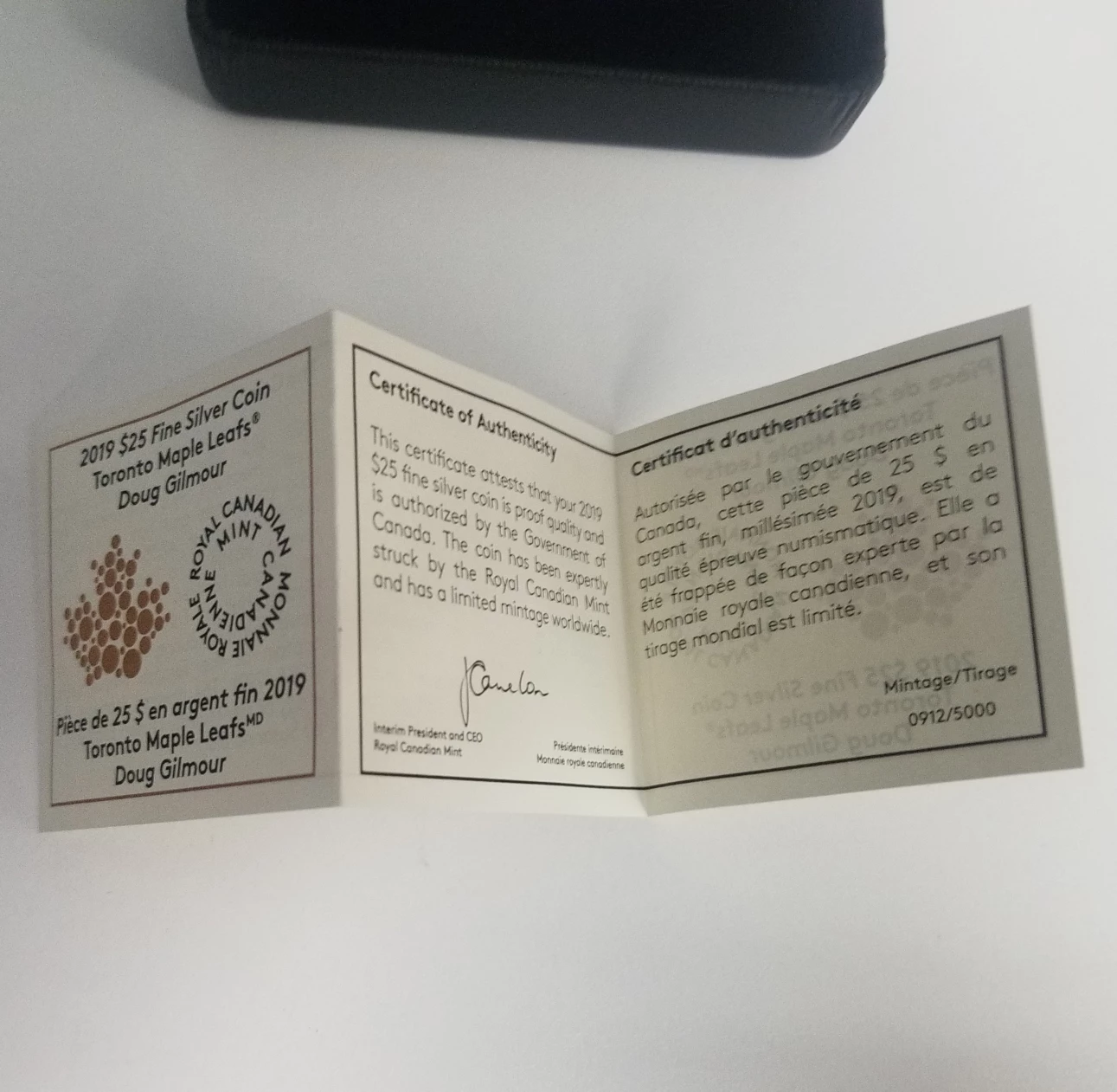 2019 $25 Toronto Maple Leafs: Doug Gilmour Pure Silver Coin image indicator(5)