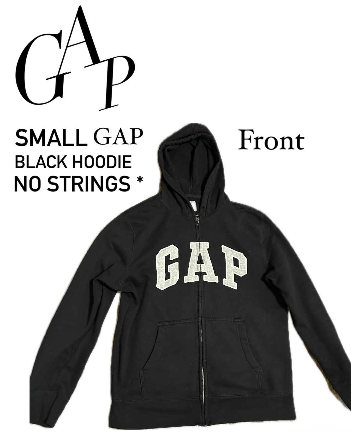 GAP Zipup black hoodie - photo 2