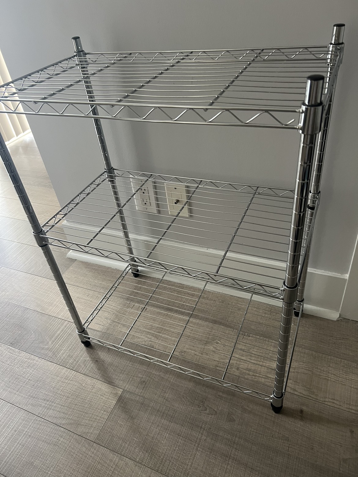 Metal 3-Tier Adjustable Wire Shelving Storage Unit - photo 3