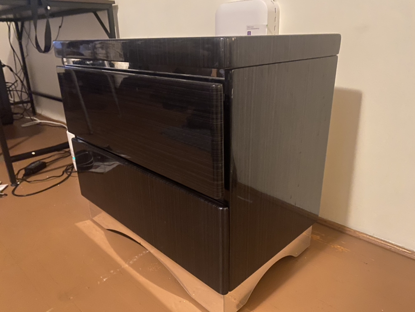 Black 2-Drawer Chest