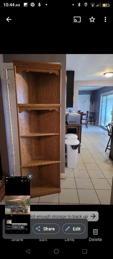 oak corner shelf