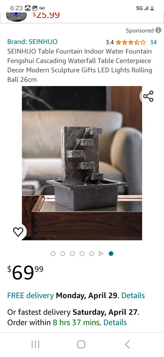 BRAND NEW SEINHIJO TABLE FOUNTAIN INDOOR thumbnail