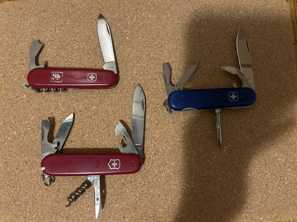 Swiss knife used  sm.$15 big $30