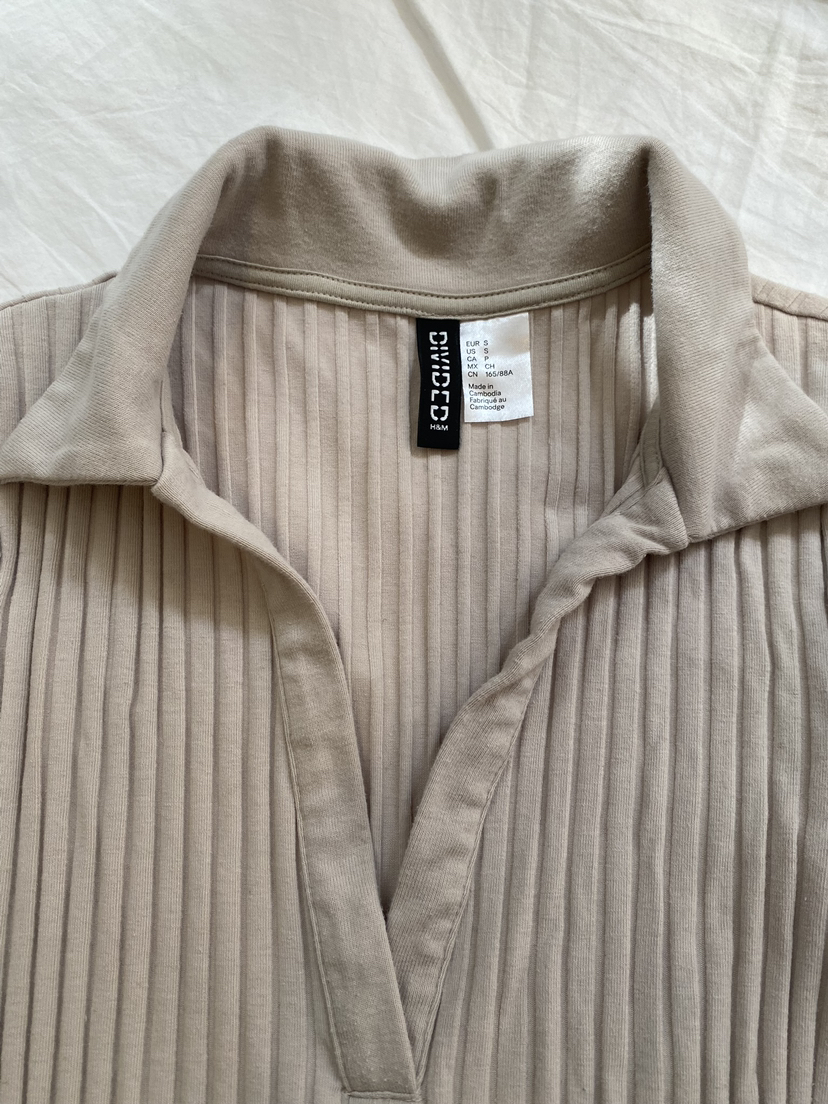 Beige ribbed dress - photo 2