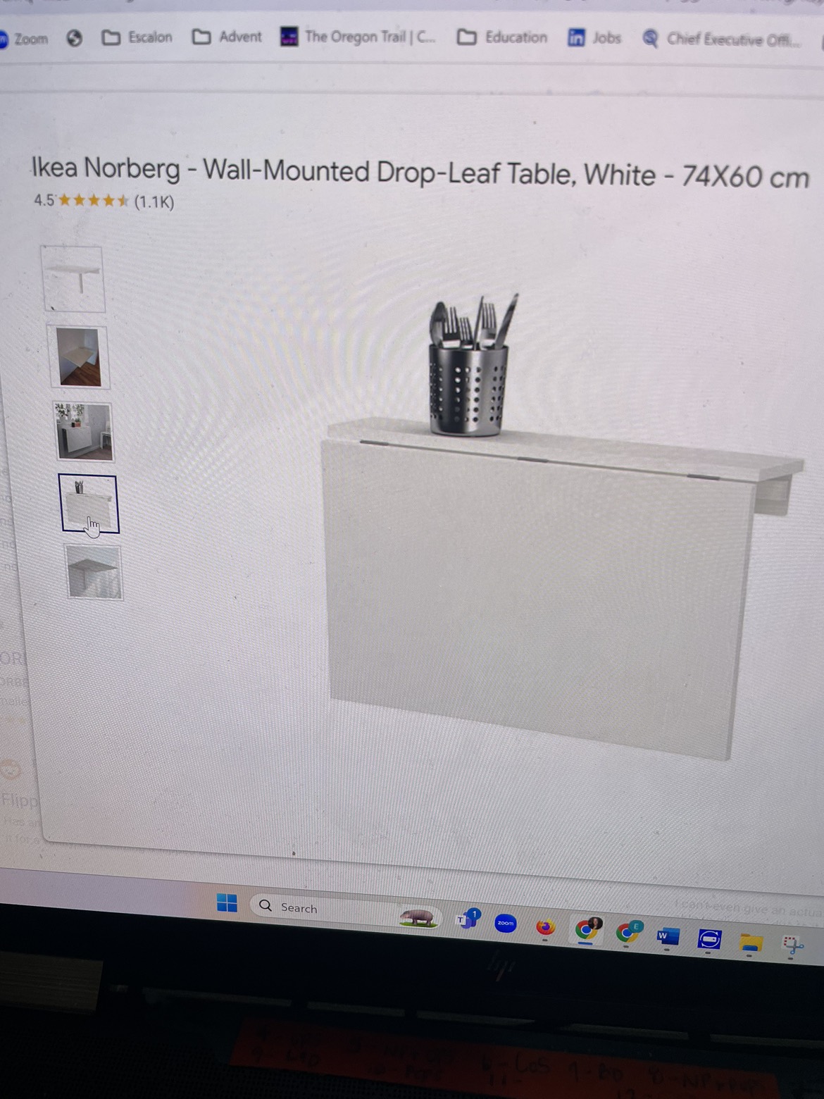 Brand new!!  IKEA Norberg WallMounted drop leaf table/desk - photo 4