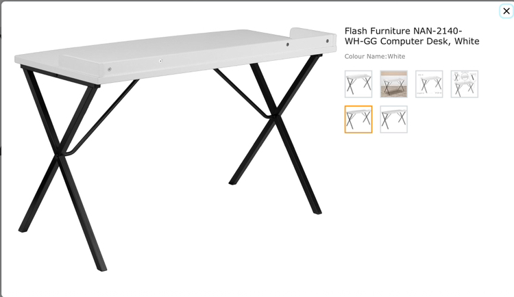 Flash Furniture Computer Desk - White - photo 2