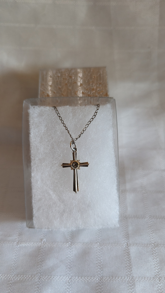 Silver Tone Cross Pendant Necklace