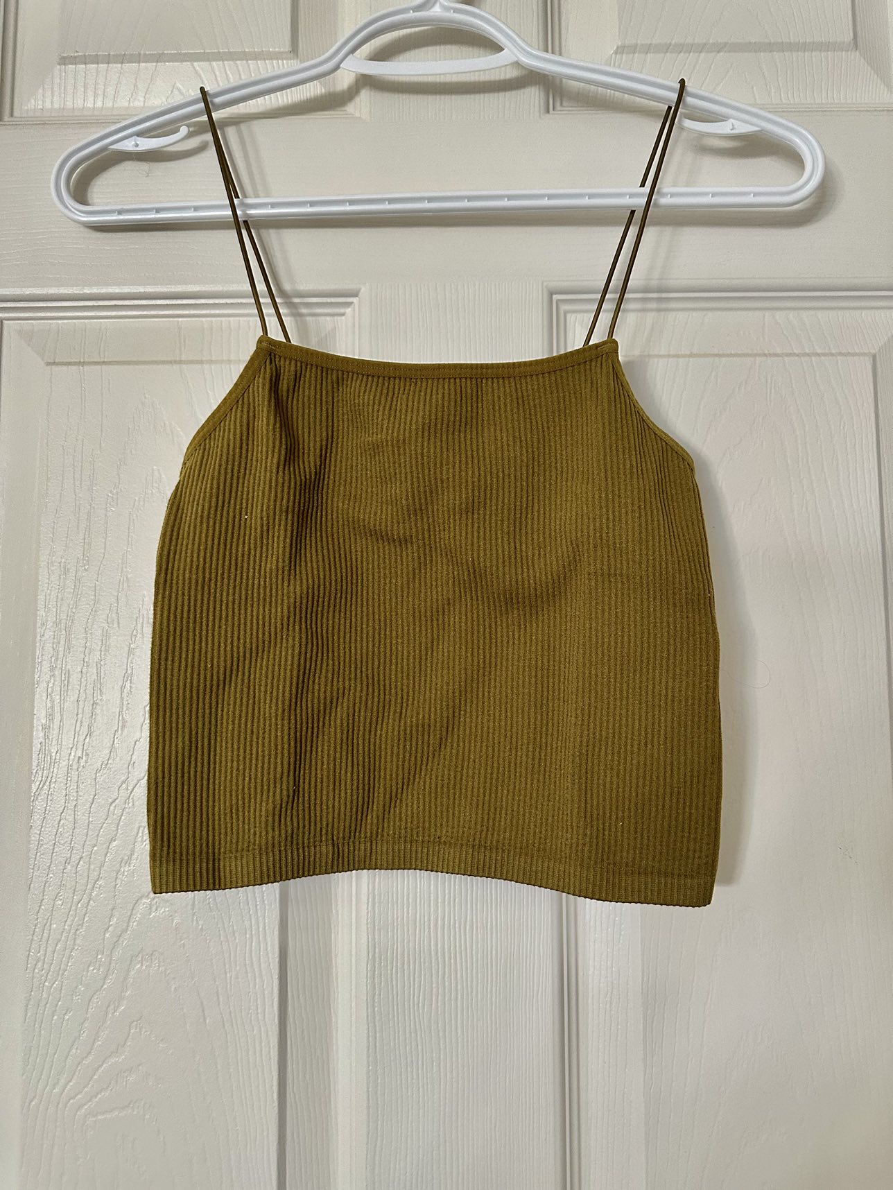 Zara green crop top tank