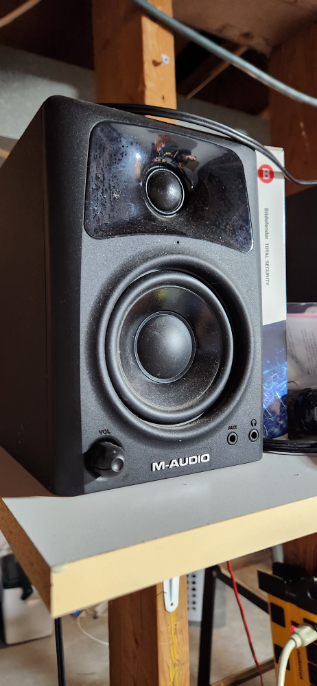 M Audio speakers.