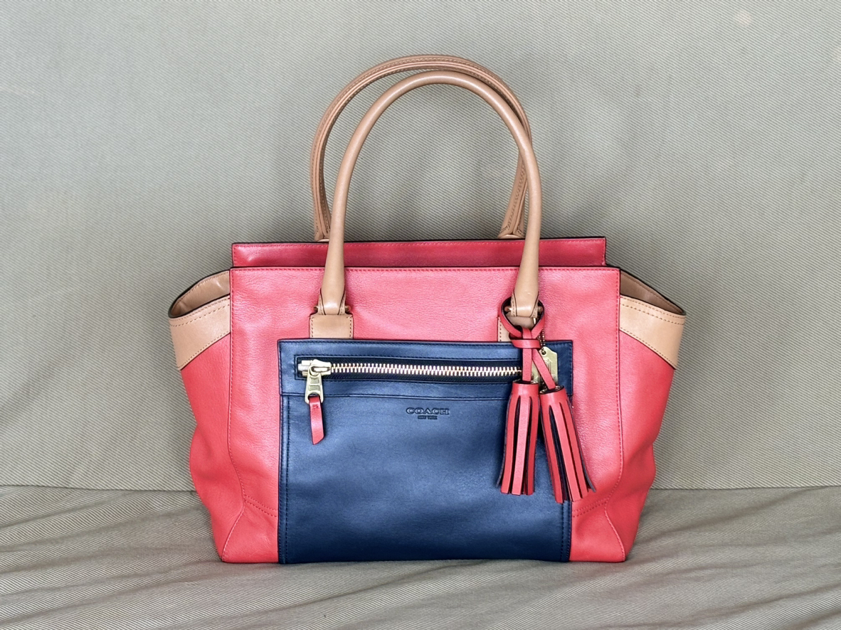 👜COACH Legacy Candace Leather Carryall Satchel thumbnail