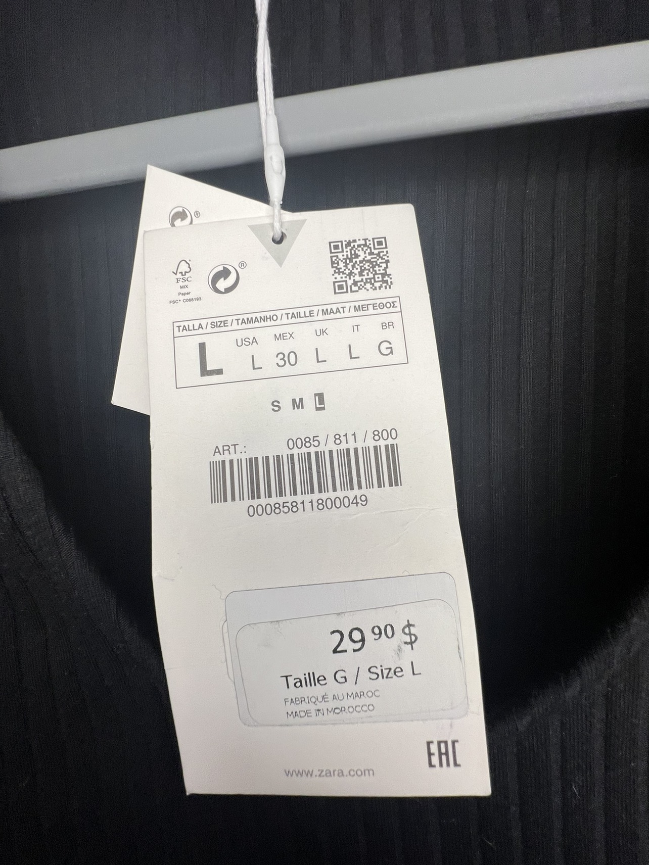 Zara Black Long Sleeve image indicator(3)