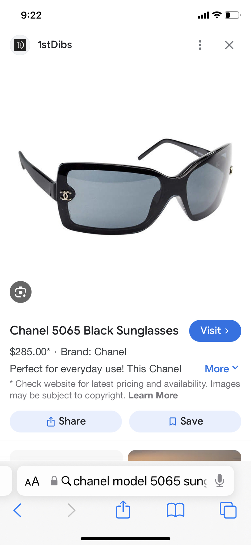 Chanel sunglasses thumbnail