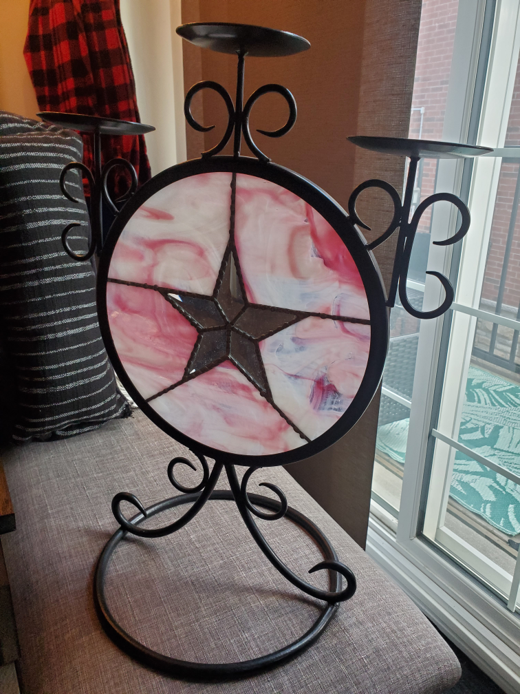 🧙‍♀️ 🪄 Hand-made vintage stained-glass candle holder 🕯 - photo 3