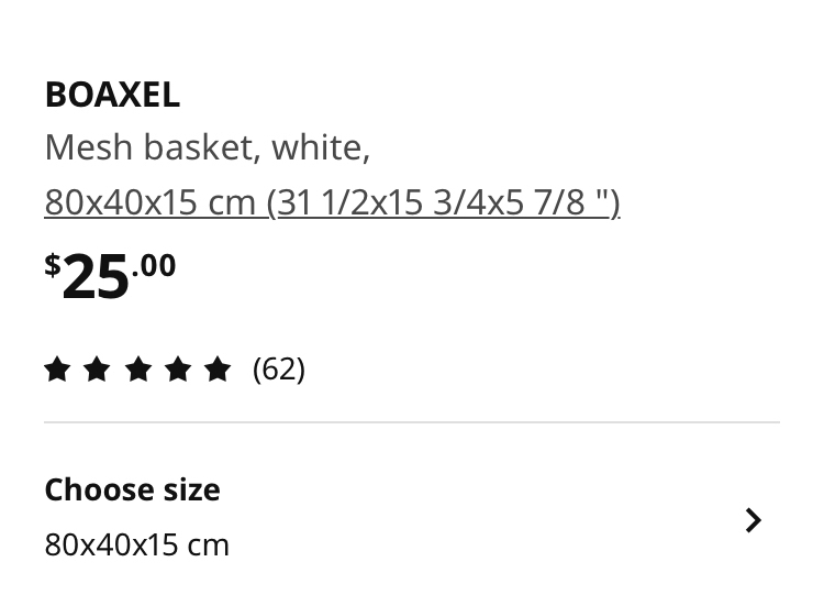 TRADE/Buy Parts? IKEA BOAXEL Basket 80cm image indicator(3)