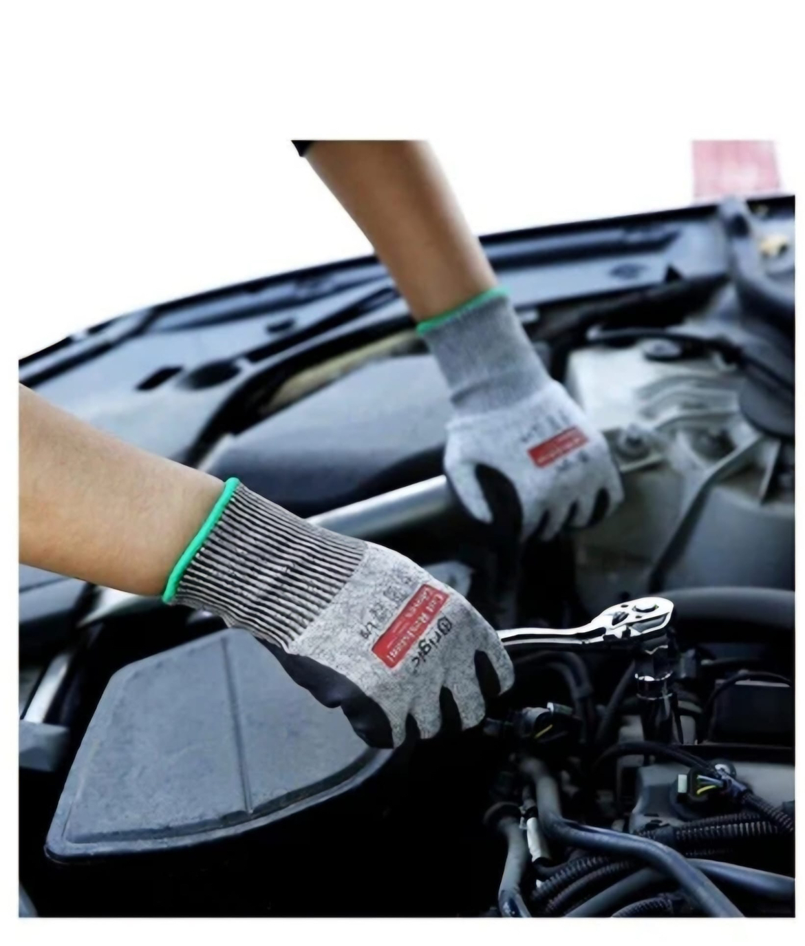 Brigic Level 5 Cut Resistant Gloves, Foam Nitrile Coating image indicator(3)