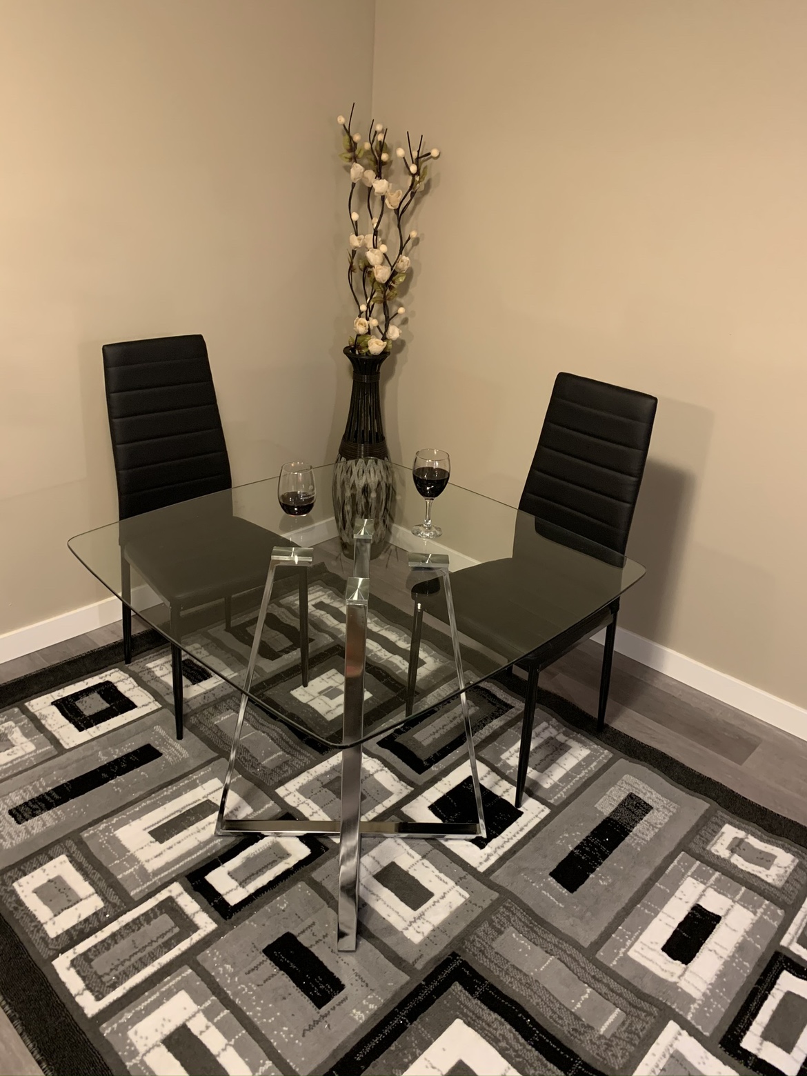 Glass kitchen table