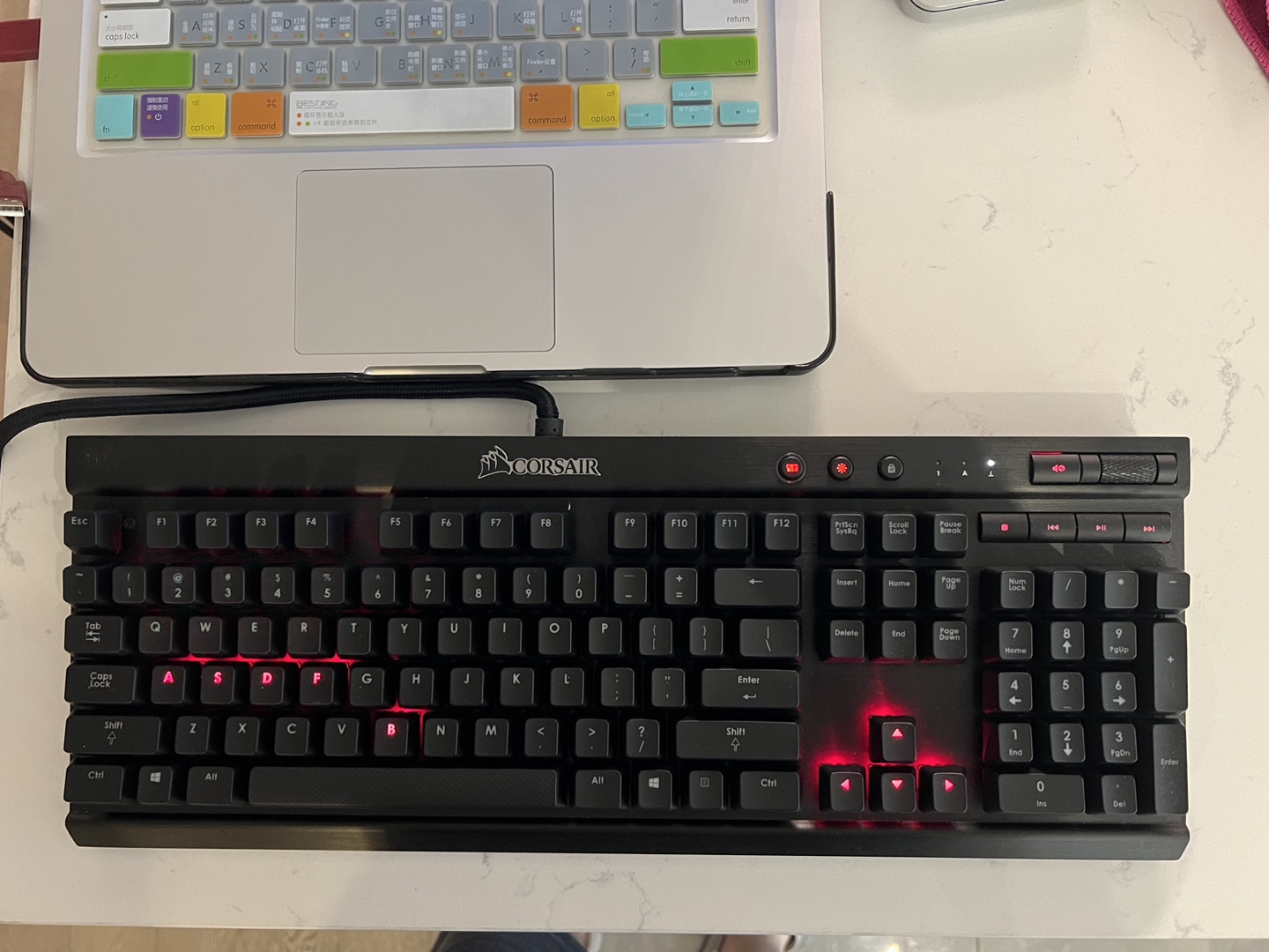 Corsair K70 Mechanical Gaming Keyboard, Red LED, Cherry MX Red - photo 2
