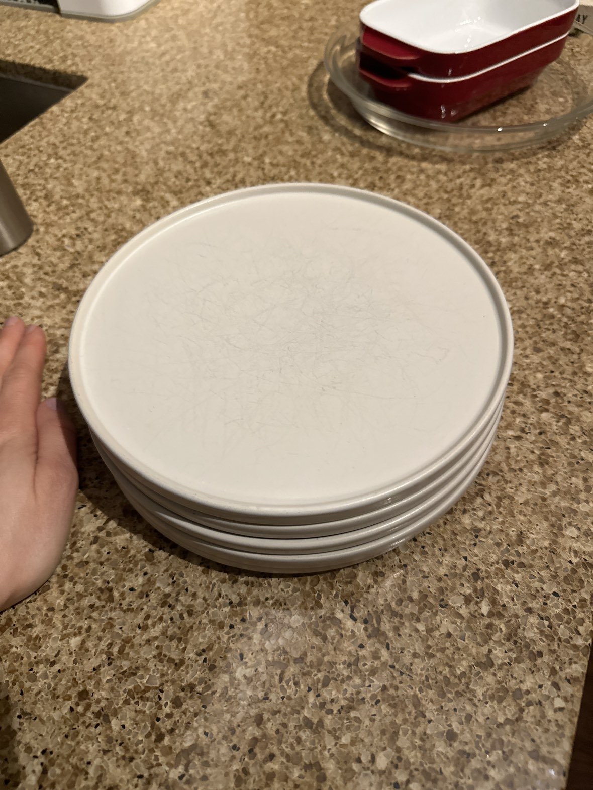 Set of 5 modern salad plates thumbnail