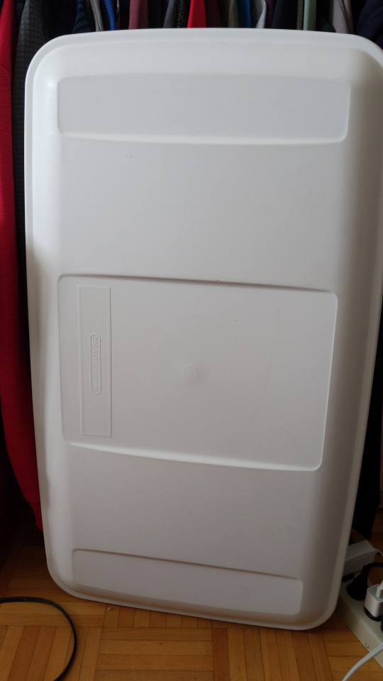 under the bed rolling stackable storage container with lid thumbnail