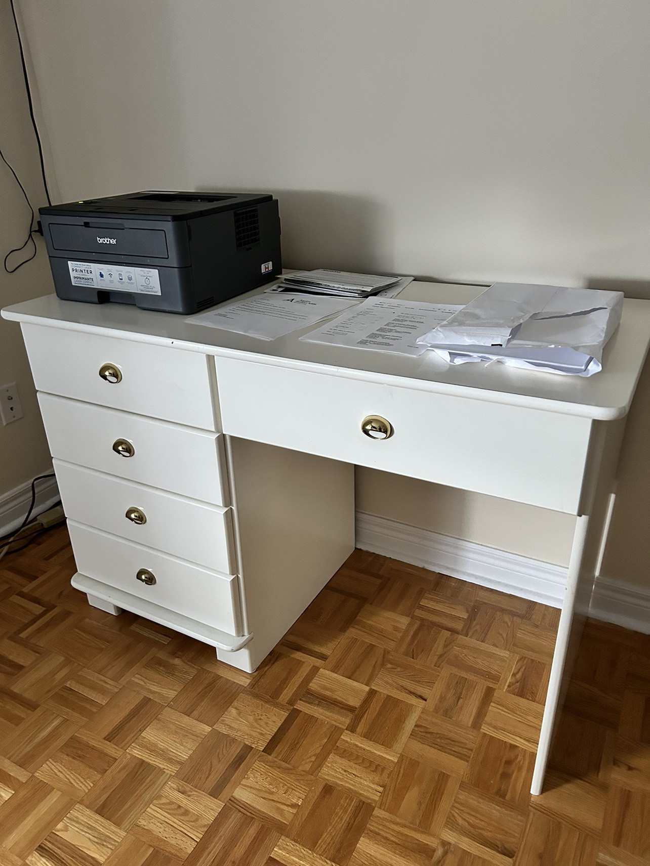 White Children’s Desk made by Morigeau