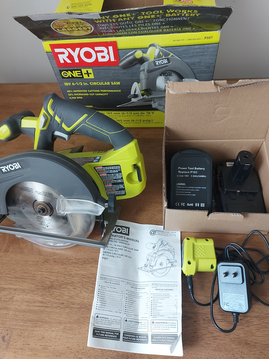 Ryobi Circular Saw (with batteries and charger) thumbnail