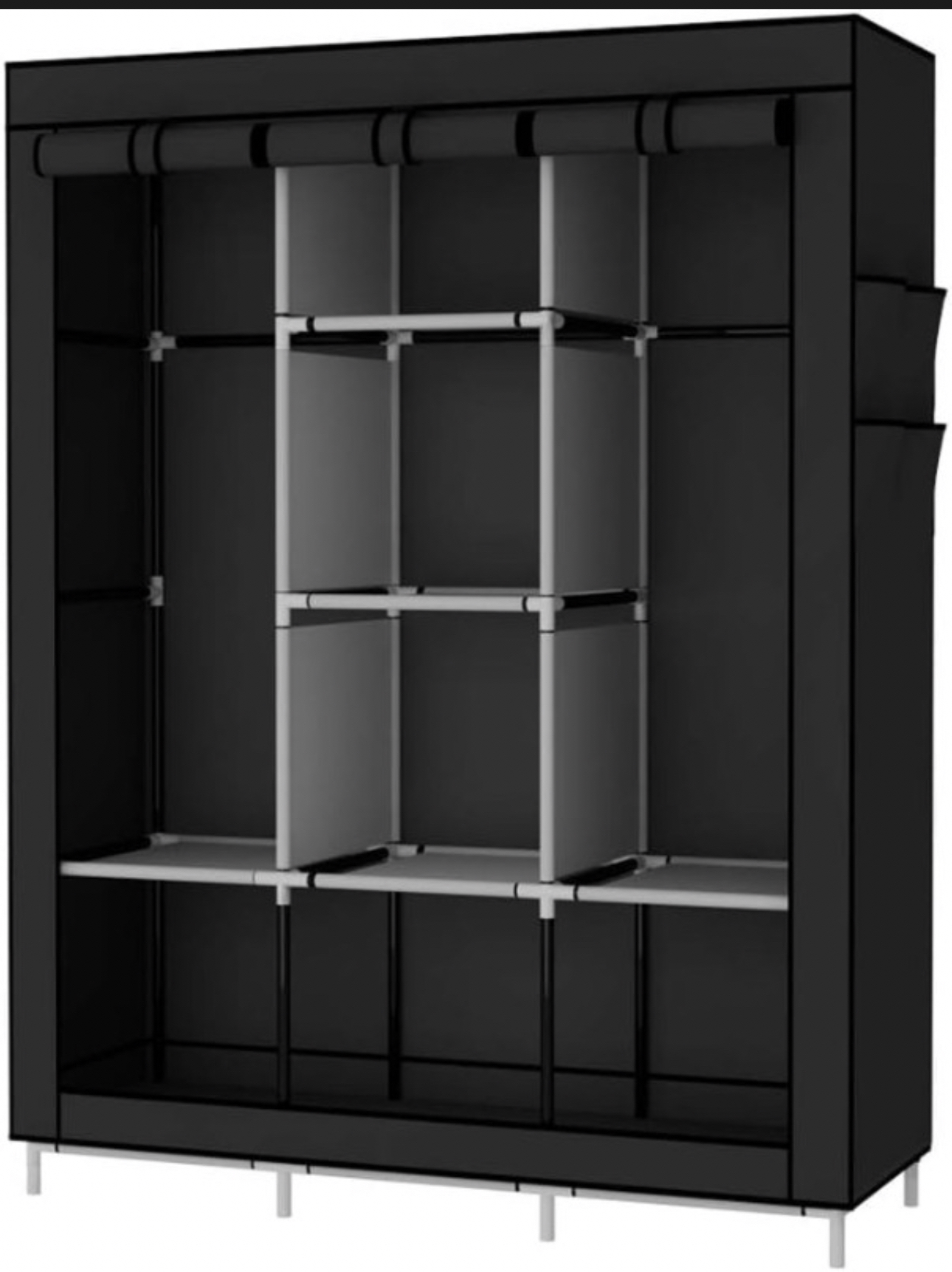 Portable Wardrobe Closet Clothes Organizer with 6 Storage Shelve - photo 2