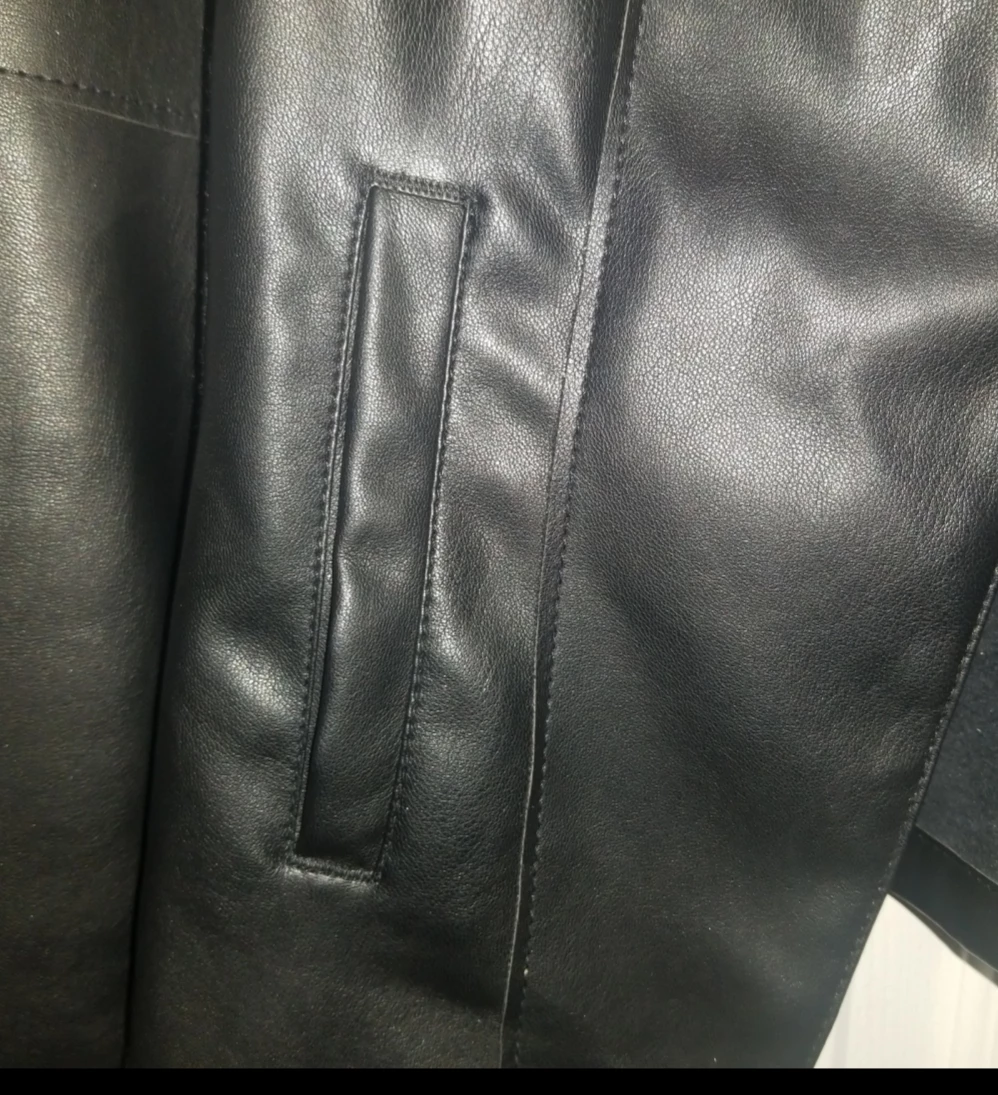 Faux Leather Jacket, Black - photo 3