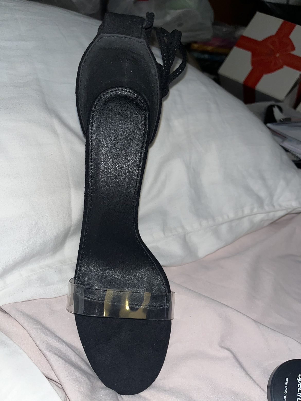 BNIB woman’s open toe high heeled strap shoe image indicator(5)