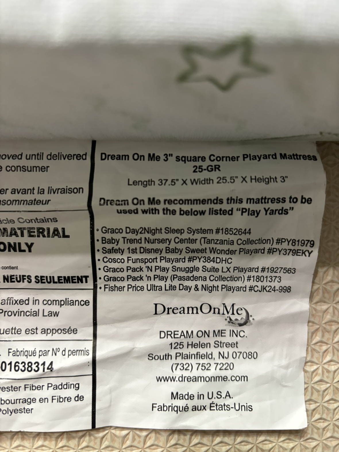 Dream On Me 3" Playard Mattress - photo 3