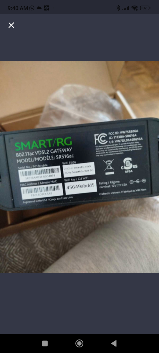 Smart/RG Modem & WiFi Router - photo 5