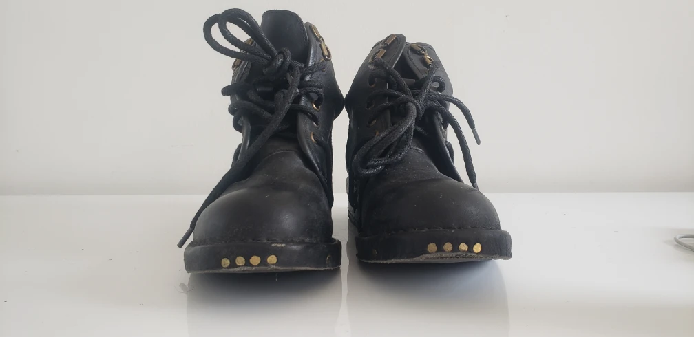 ⭐JEFFREY CAMPBELL Leather Cutout Lace Up Ankle Boots - Sz  36 image indicator(3)